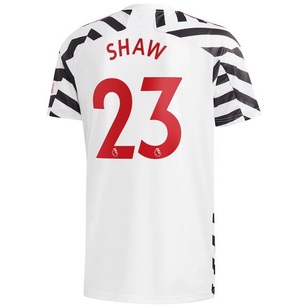 Camiseta Manchester United NO.23 Shaw 3ª Kit 2020 2021 Blanco